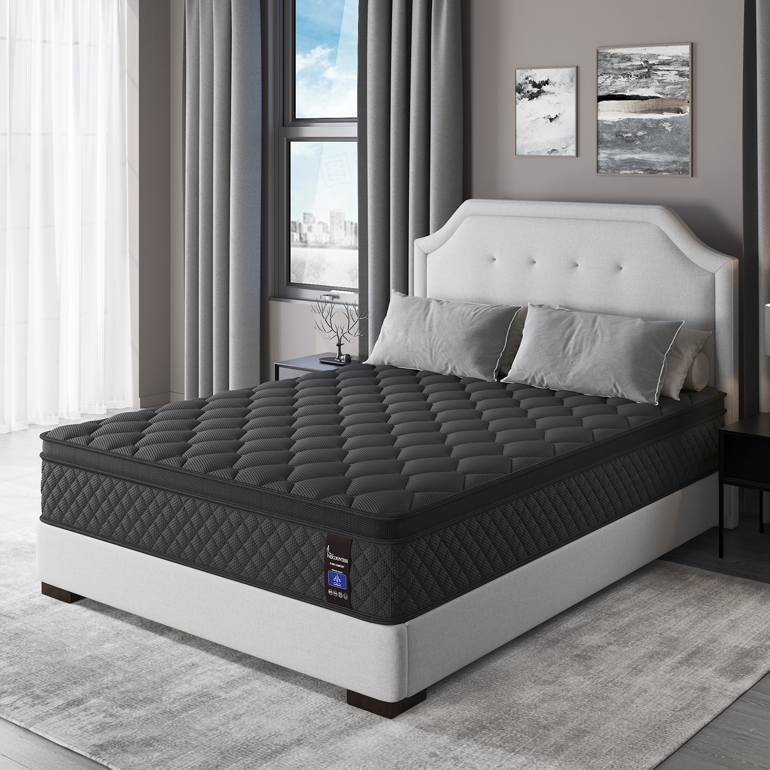 Viscountess Queen Double King Single Bed Mattress Gel Memory Foam Pocket Spring 34cm