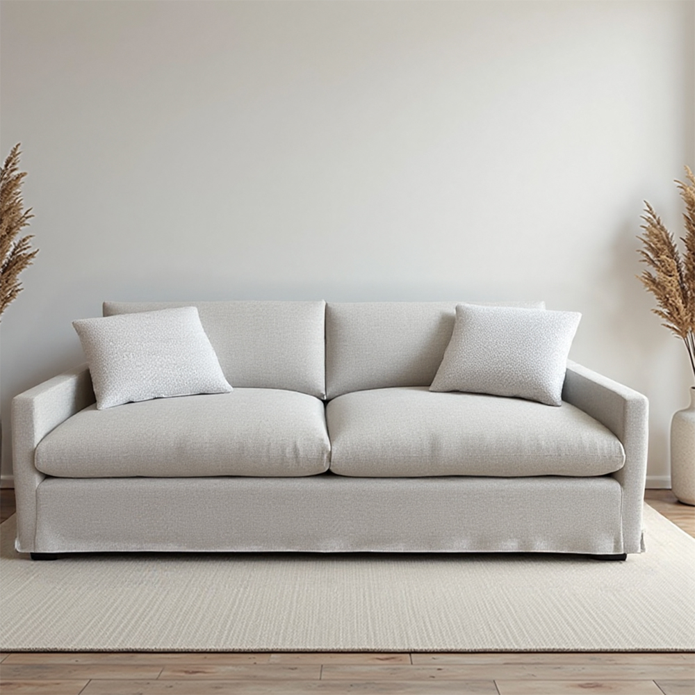 Sofa with Removable Backrest and Solid Pine Wood Frame