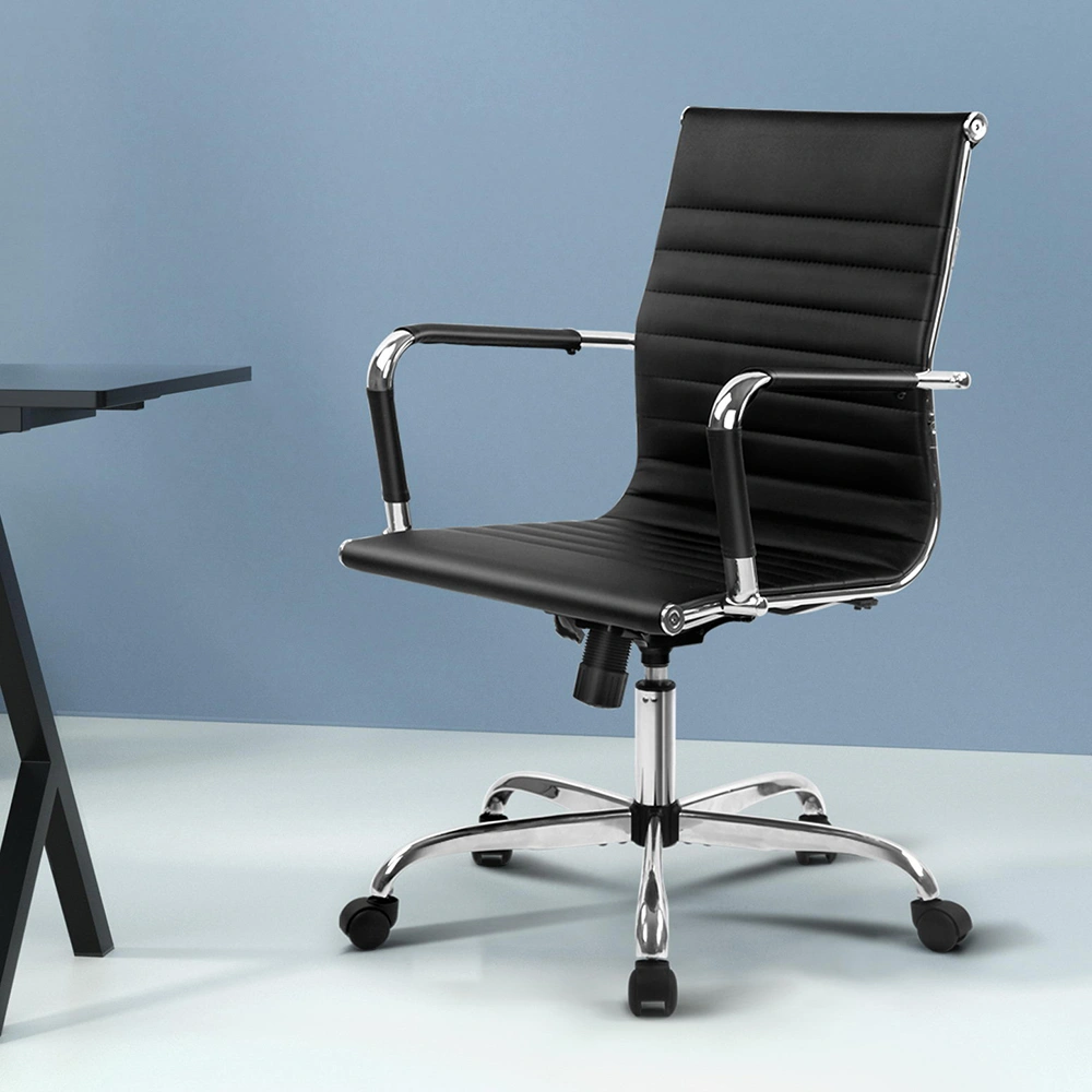 artiss-office-chair-conference-chairs-pu-leather-mid-back-black-for-homes-that-work-for-you