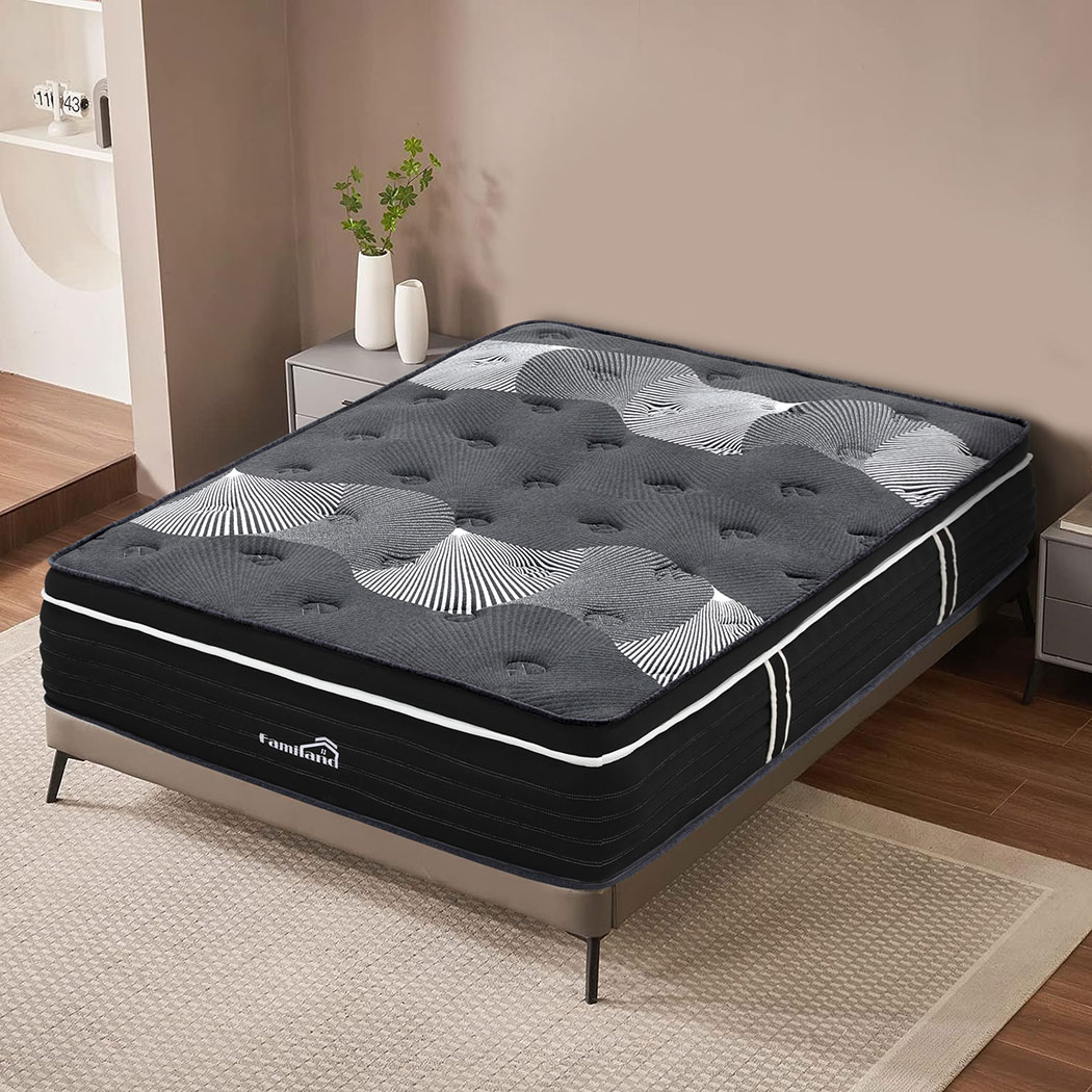 Familand Queen Double King Single Mattress Pocket Spring Bamboo Charcoal Memory Foam