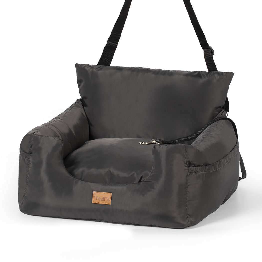 Tedi’s Dog Car Booster Seat Waterproof Travel Pet Bed Removable Washable Medium Cat Car Bed
