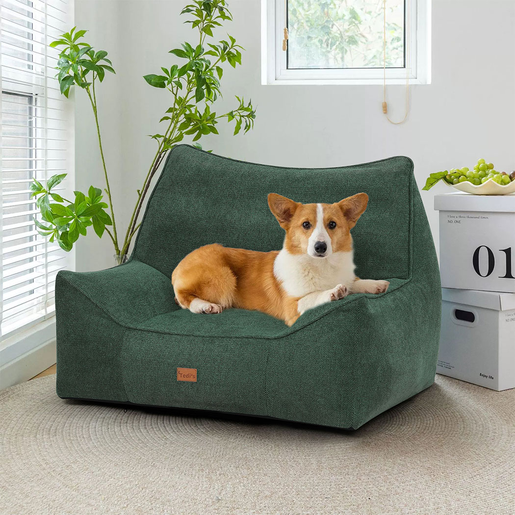 Tedi’s Pet Sofa Inflatable Dog Bed Cat Couch Washable Portable Removable Outdoor Green