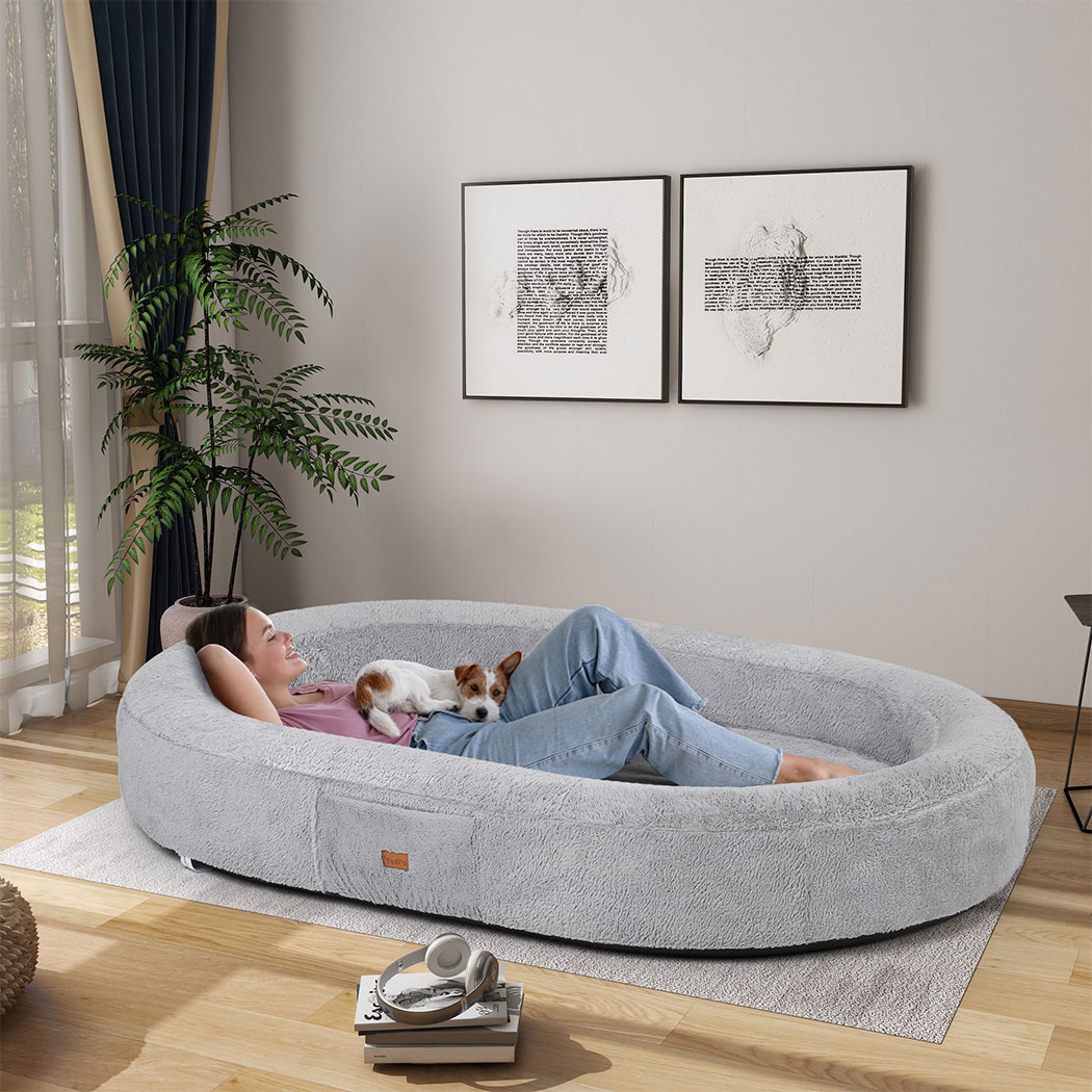 Tedi’s Inflated Human Dog Bed Pet Nap Sofa Removable Washable Portable Outdoor