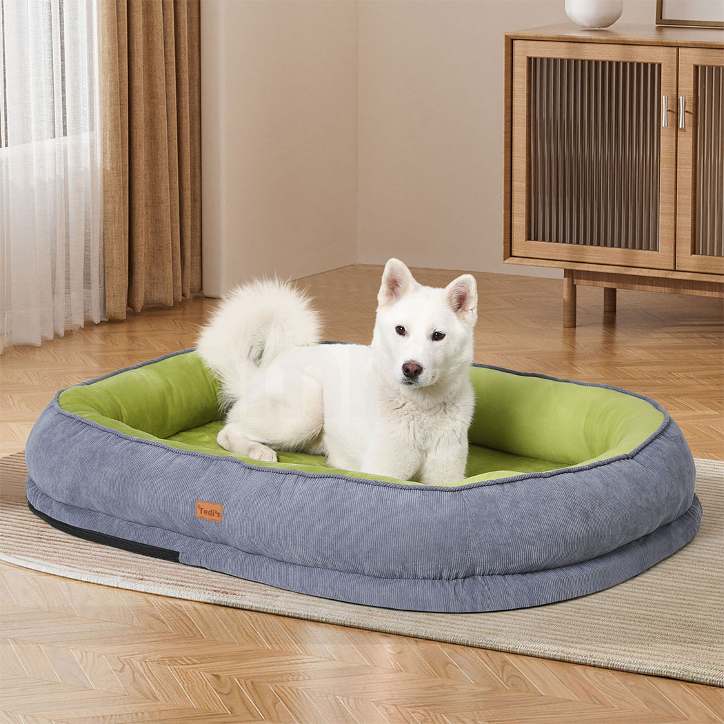 Tedi’s Orthopedic Dog Bed Pet Calming Mat Memory Foam Removable Washable Waterproof Inner