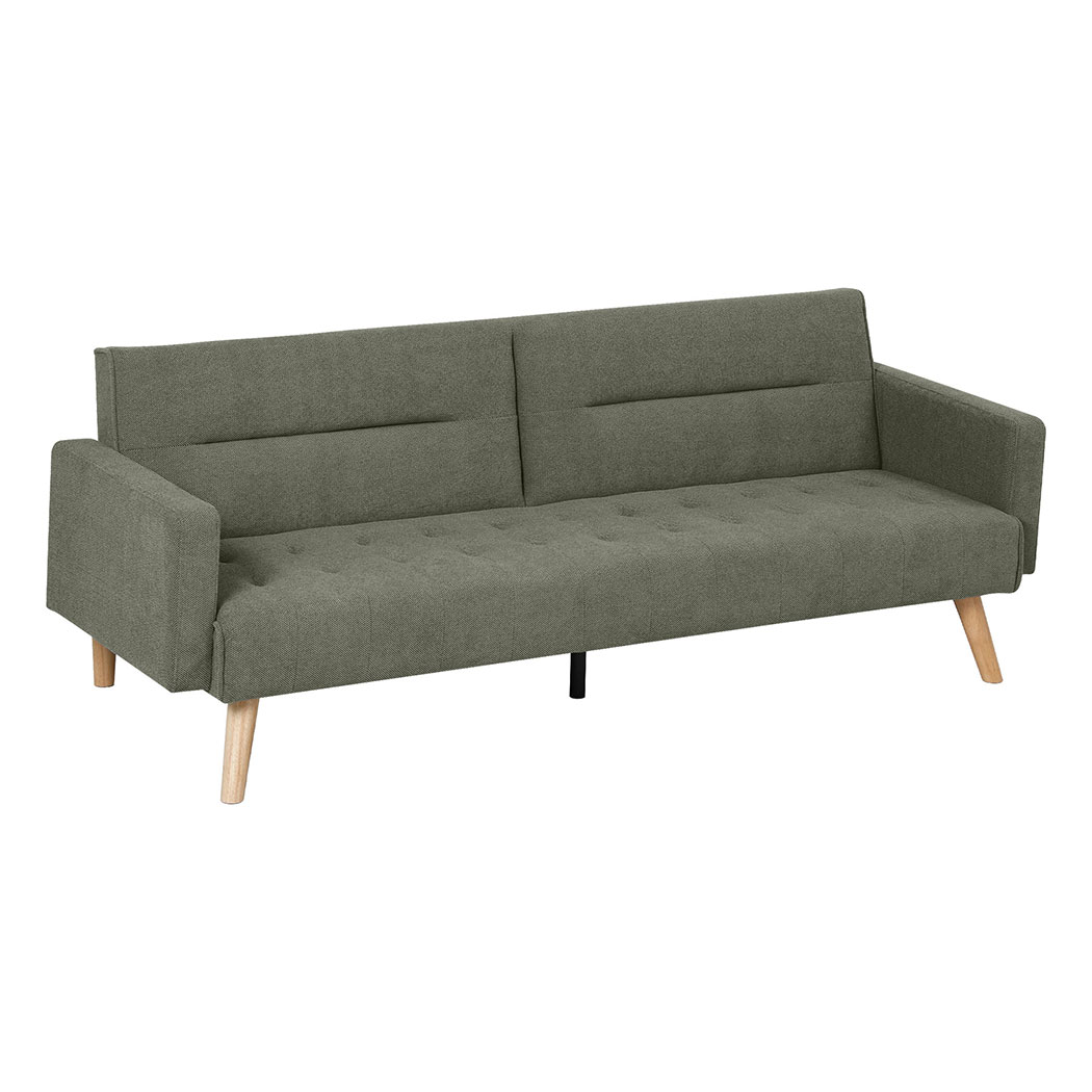 Familand 3 Seater Convertible Sofa Bed Loveseat Recliner Lounge Adjustable Back Green