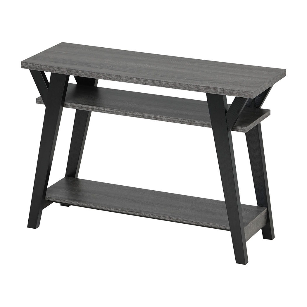Familand 107cm Wooden Console Hallway Table with 3-teirs Ample Storage Shelves - Entryway Tables