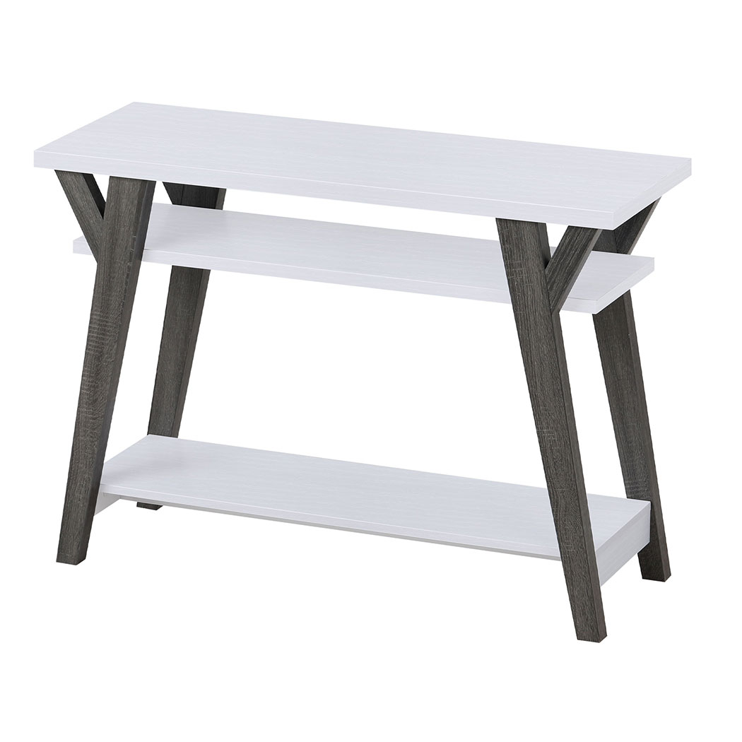 Familand 107cm Wooden Console Hallway Table with 3-teirs Ample Storage Shelves - Entryway Tables