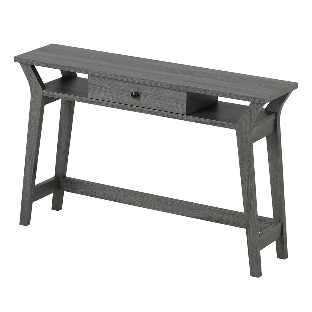 Familand 120cm Wooden Console Hallway Table with Storage Drawer - Entryway Tables Behind Sofa Couch