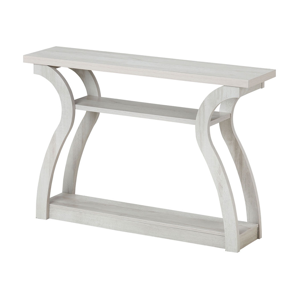 Familand 120cm Wooden Console Hallway Table - 3 Teirs Storage Shelves - Entryway Tables Behind Sofa