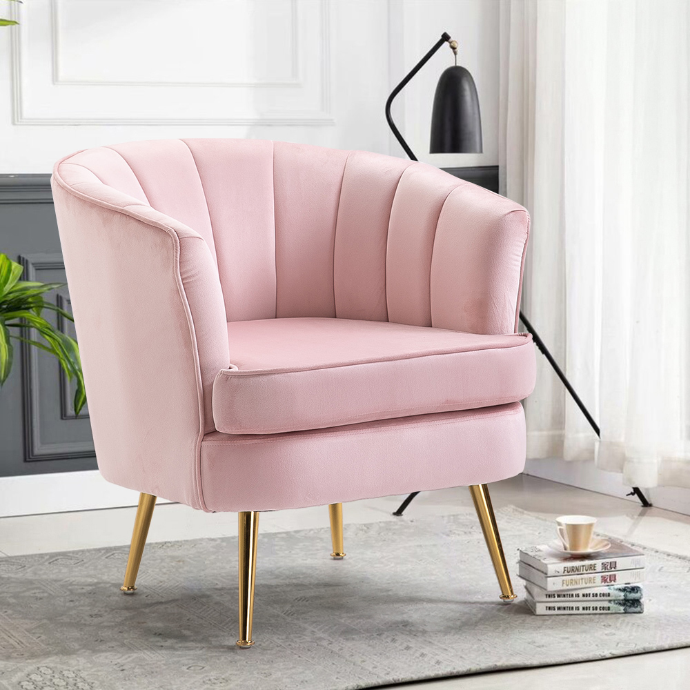 Fashion Leisure Velvet Fabric Armchair