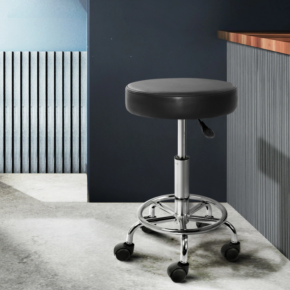 black-round-swivel-salon-stool-height-adjustable