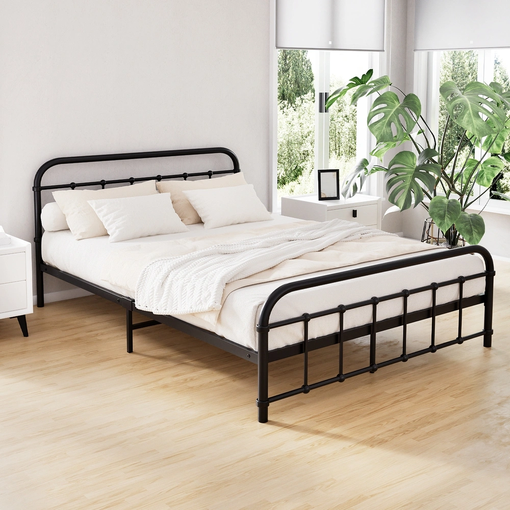double-size-white-metal-bed-frame-leo-design