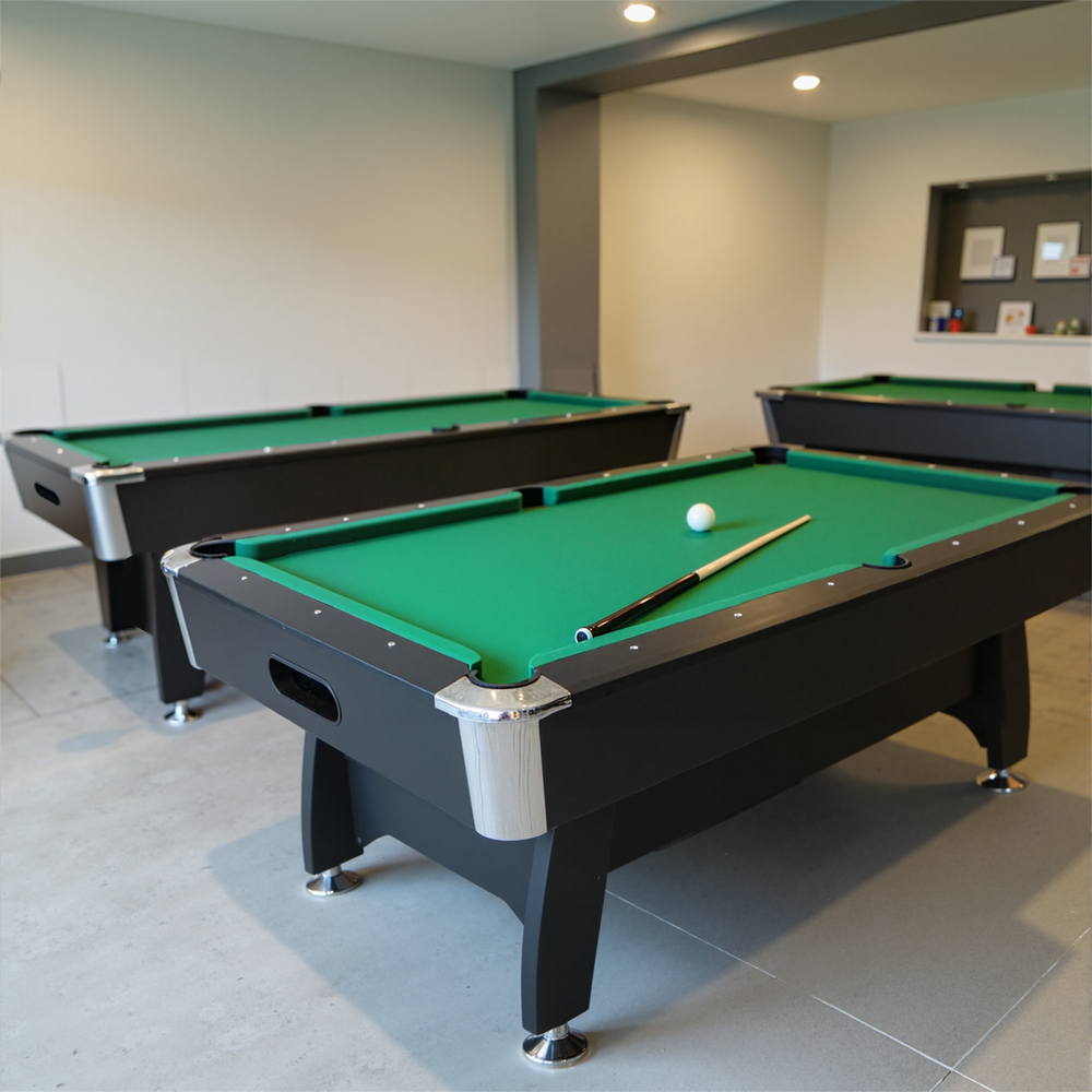 7Ft billiard table,Velvet tablecloth,with accessories,including 1 set of balls,2 poles,1 tripod,1 brush,2 powder brushes, suitable for home,office,leisure,friends,parent-child games,easy to assemble