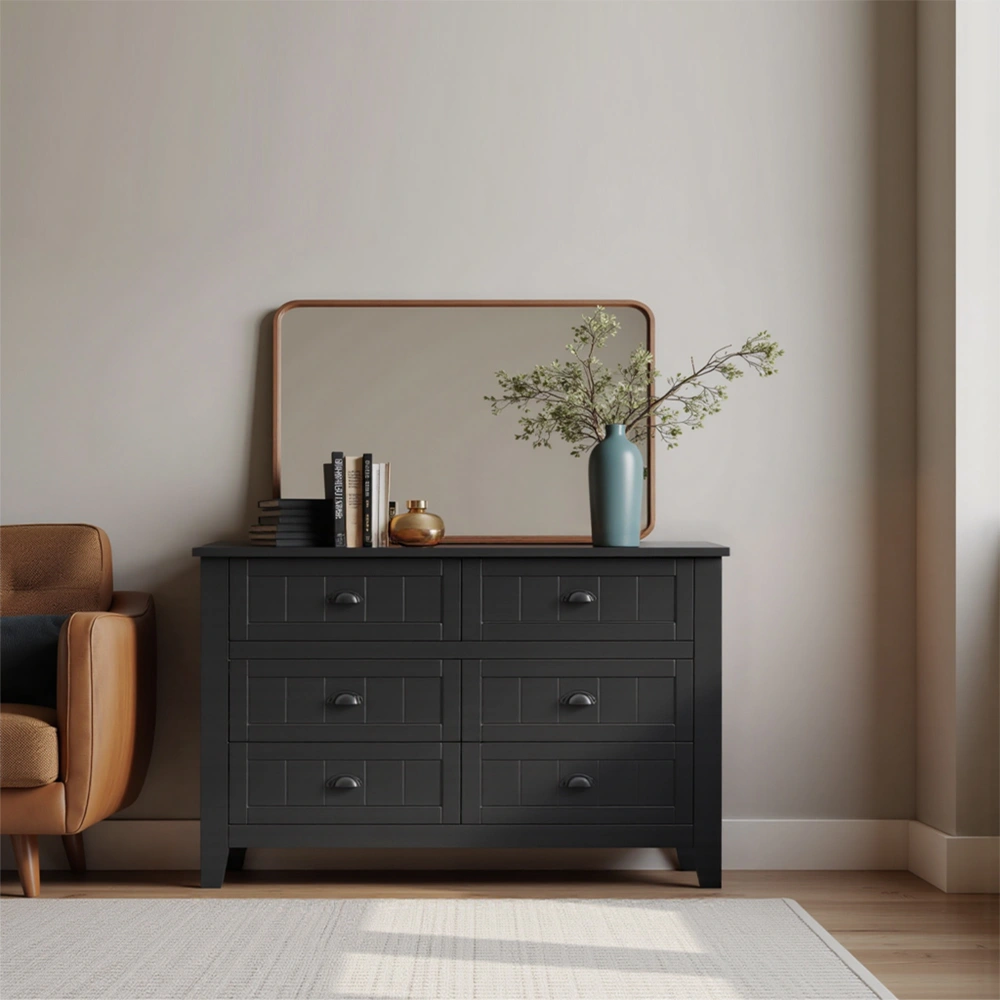 black-particle-board-6-drawer-storage-cabinet