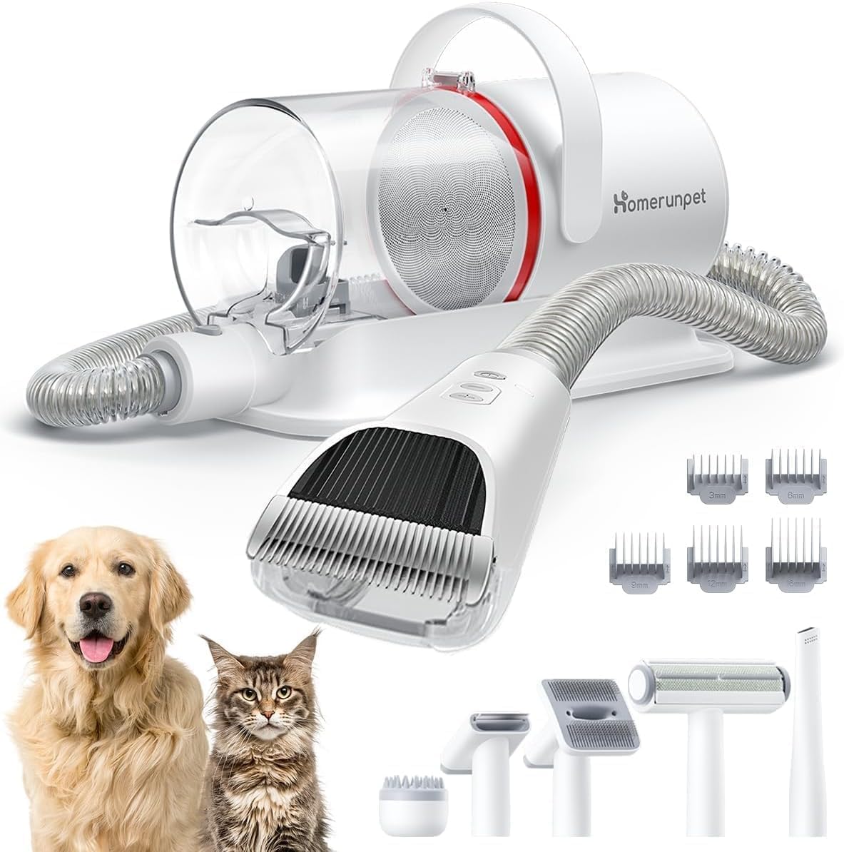 Homerunpet Pet Grooming Kit & Dog Hair Vacuum (HC15)
