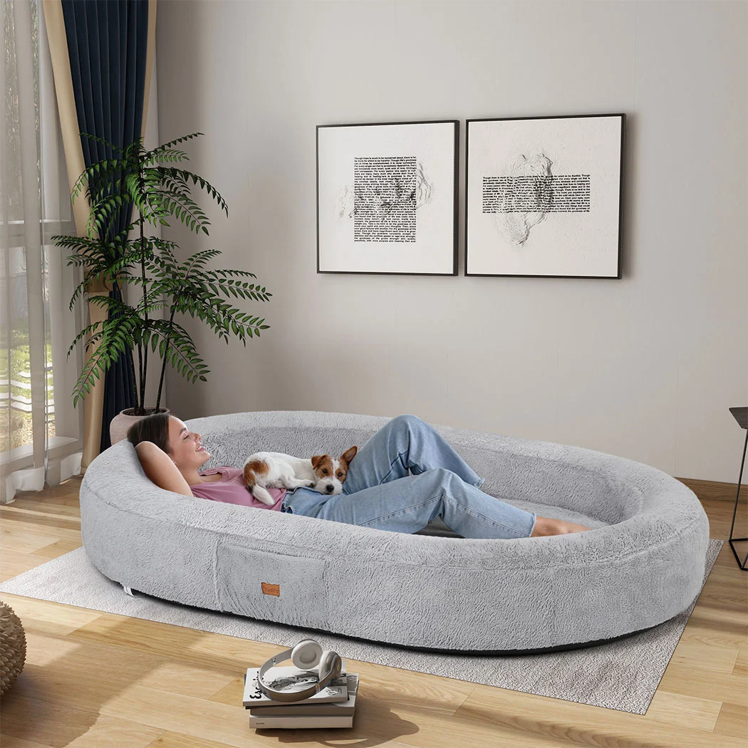 tedi-s-inflated-human-dog-bed-pet-nap-sofa-grey