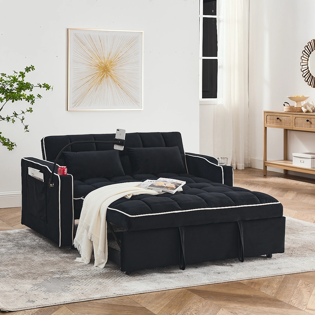 fashionable-modern-multi-functional-foldable-velvet-sofa-bed