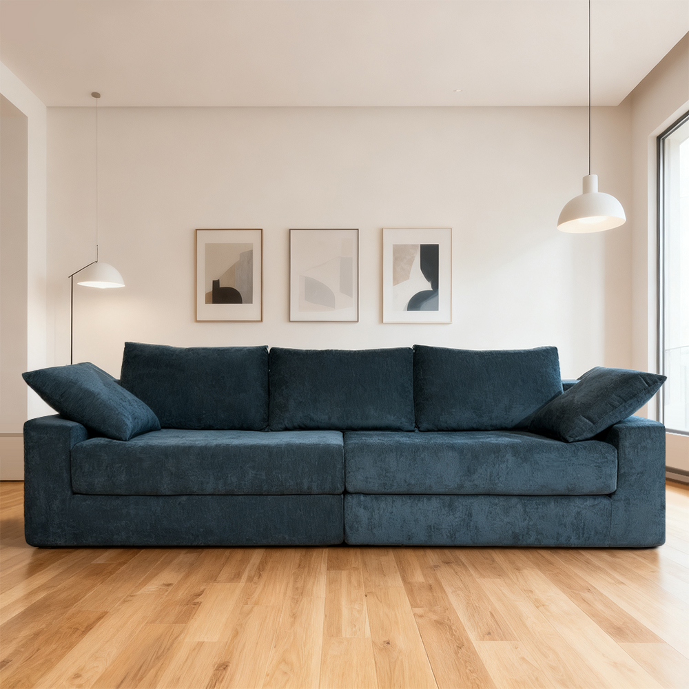 Modern minimalist style solid wood frame sofa, with comfortable seating experience, elegant and beautiful appearance