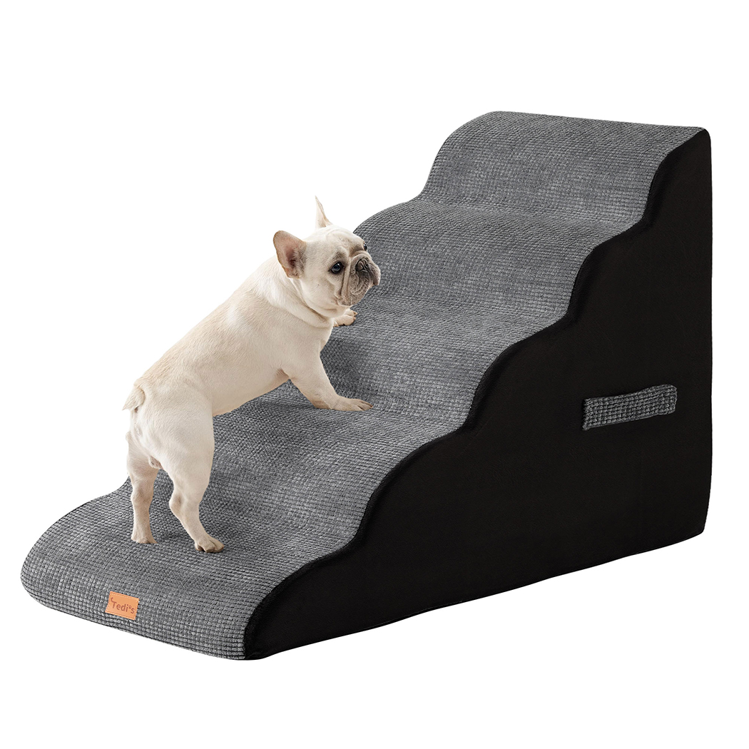 Tedi's 5-Steps Dog Stairs Ramp for Bed Couch Sofa Steps Removable