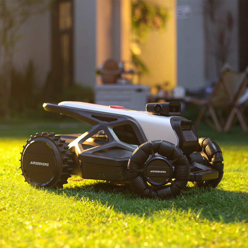 AIRSEEKERS TRON Robotic Lawn Mower Master Every Move with Unmatched 300° Vision. Achieve pinpoint path planning, instant obstacle recognition, and zero missed cuts