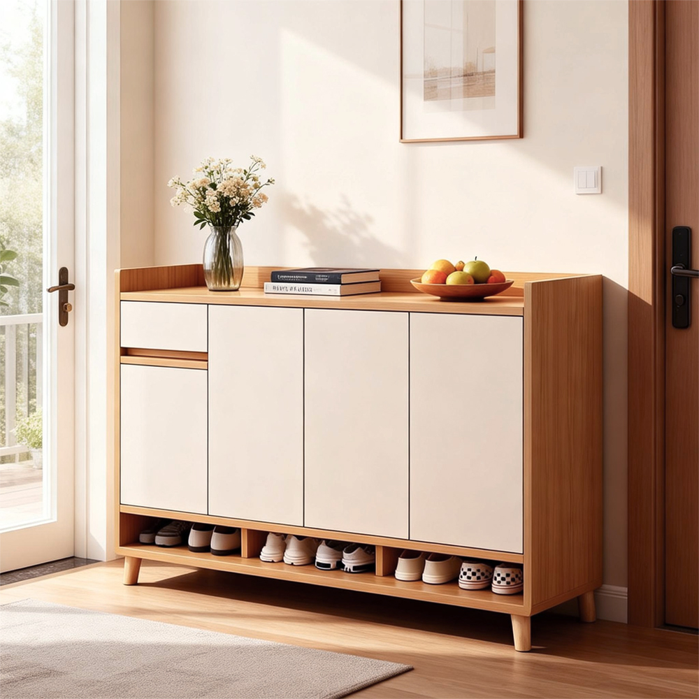 Four-door shoe cabinet and storage cabinet