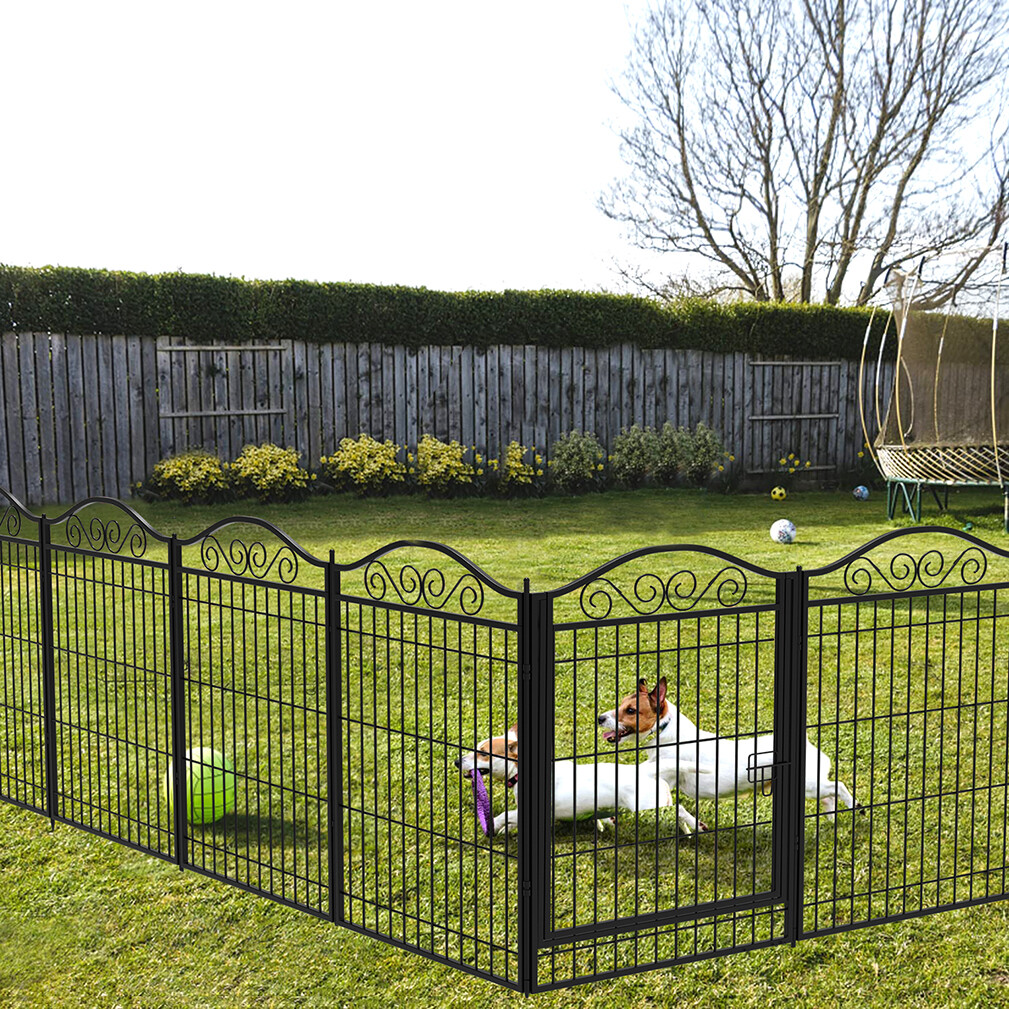 8 Panels Dog Playpen Kennel Cage Fence Indoor Outdoor Dog Exercise Pen