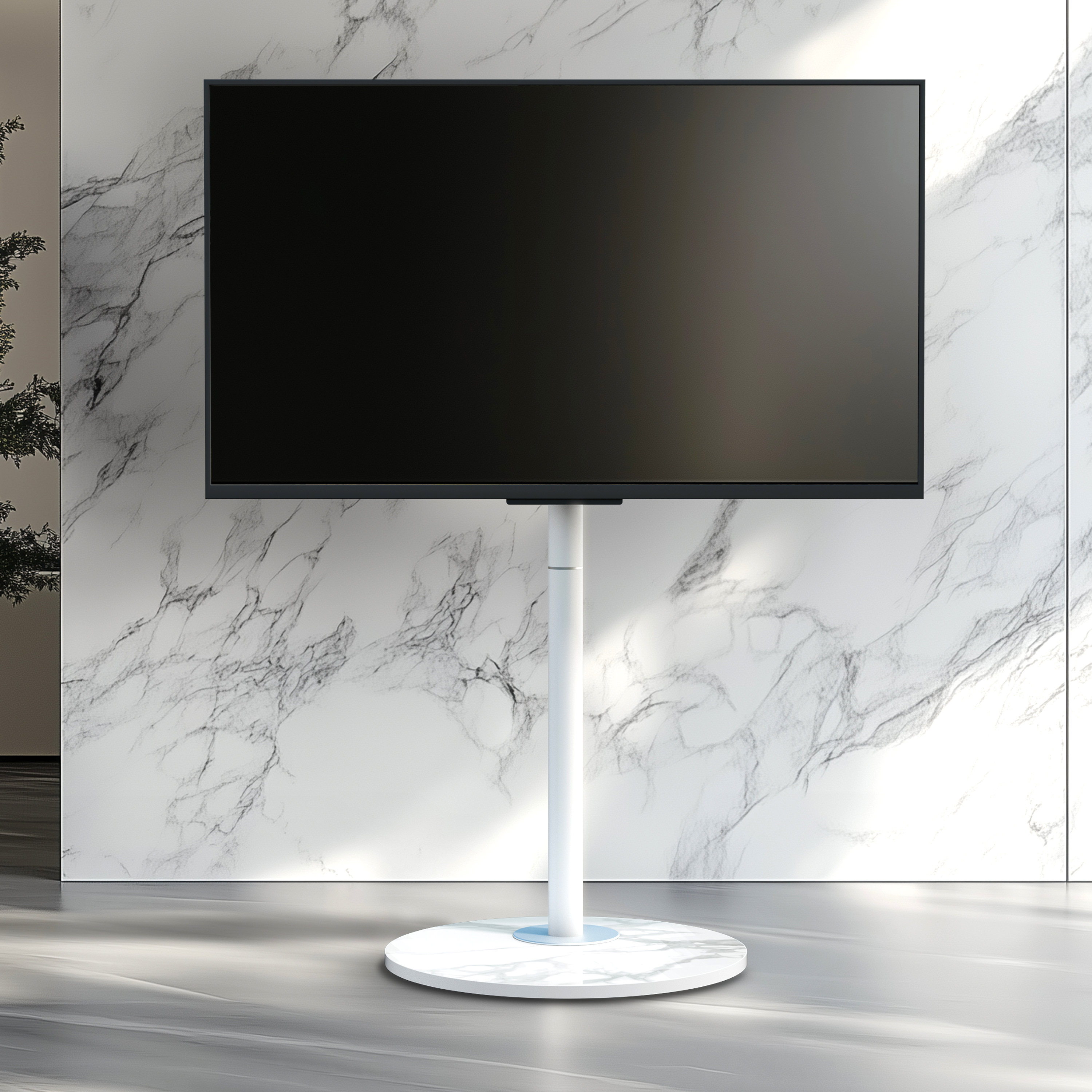 Minimalist 40”-75” TV Floor Stand Wheeled Mount Max Loading 40KG