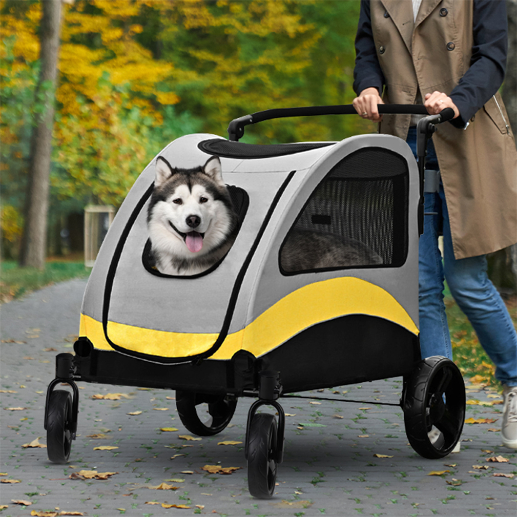 XL Foladble Dog Pet Stroller Stable Jogger Carrier Holds up to 65KG