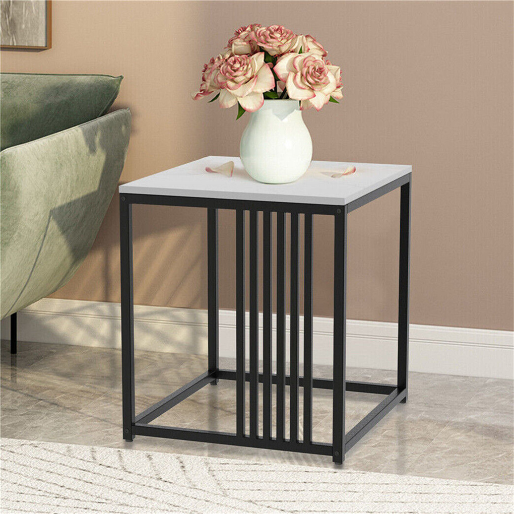 Luxury Small Coffee Table White Marble Sofa Side Table Nightstand