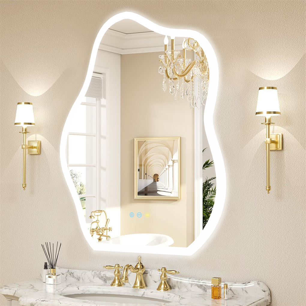 LUVODI Lighted LED Bathroom Mirror Anti Fog Wall Mounted Vanity