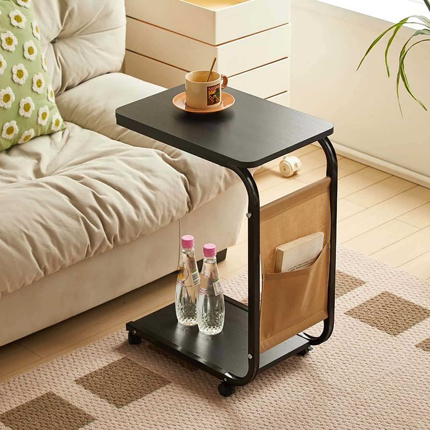 Mobile Side Table for Living Room & Nightstand