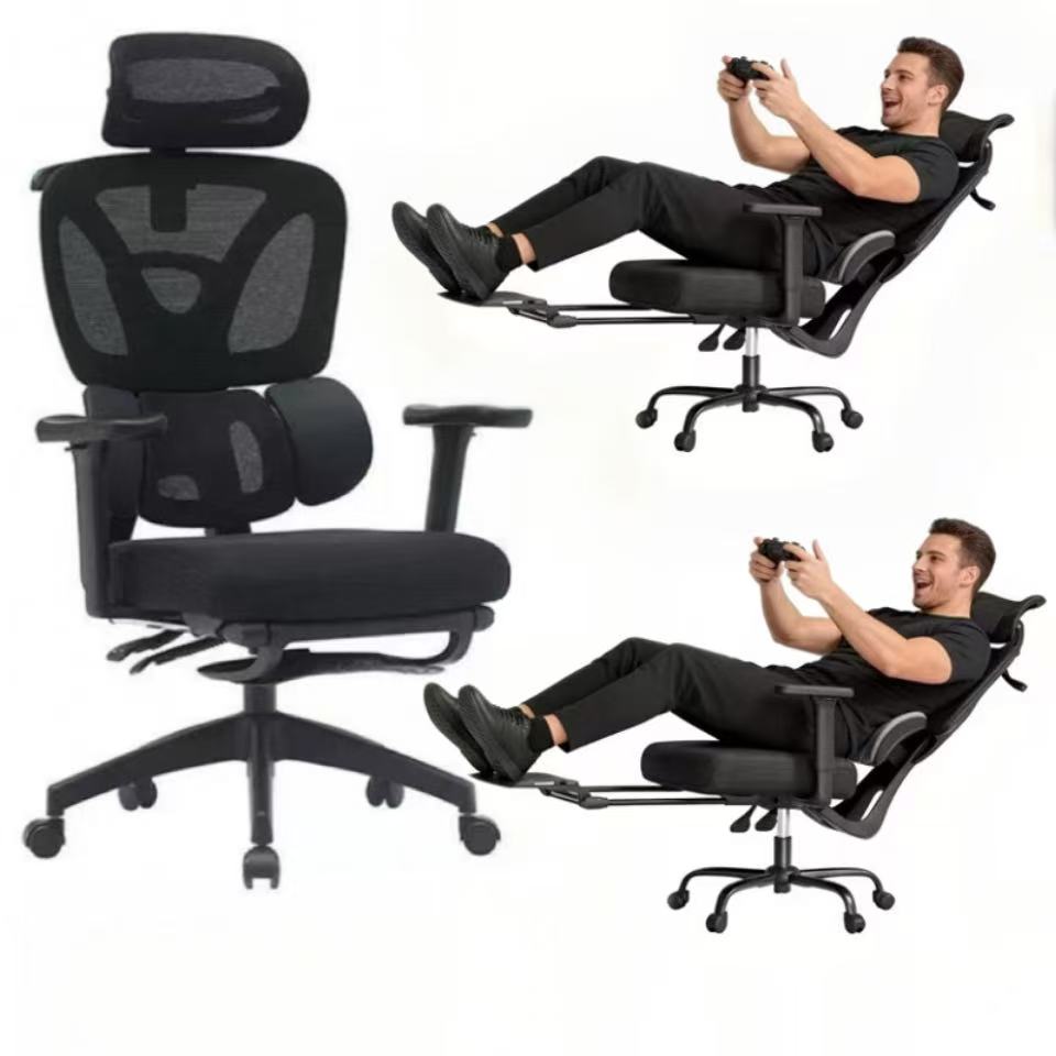 Ergonomic Chair, 200kg Capacity, Lumbar Support, Footrest