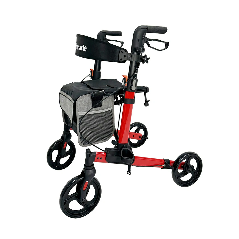 PINNACLE SteadyStep Double Fold Rollator, Aluminium