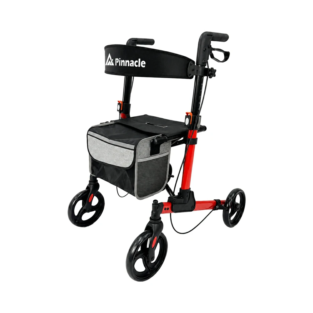 PINNACLE SteadyStep Double Fold Rollator, Aluminium