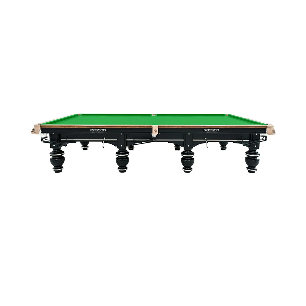 RASSON Strong II Chinese Pool Table with Cues, 9', Black