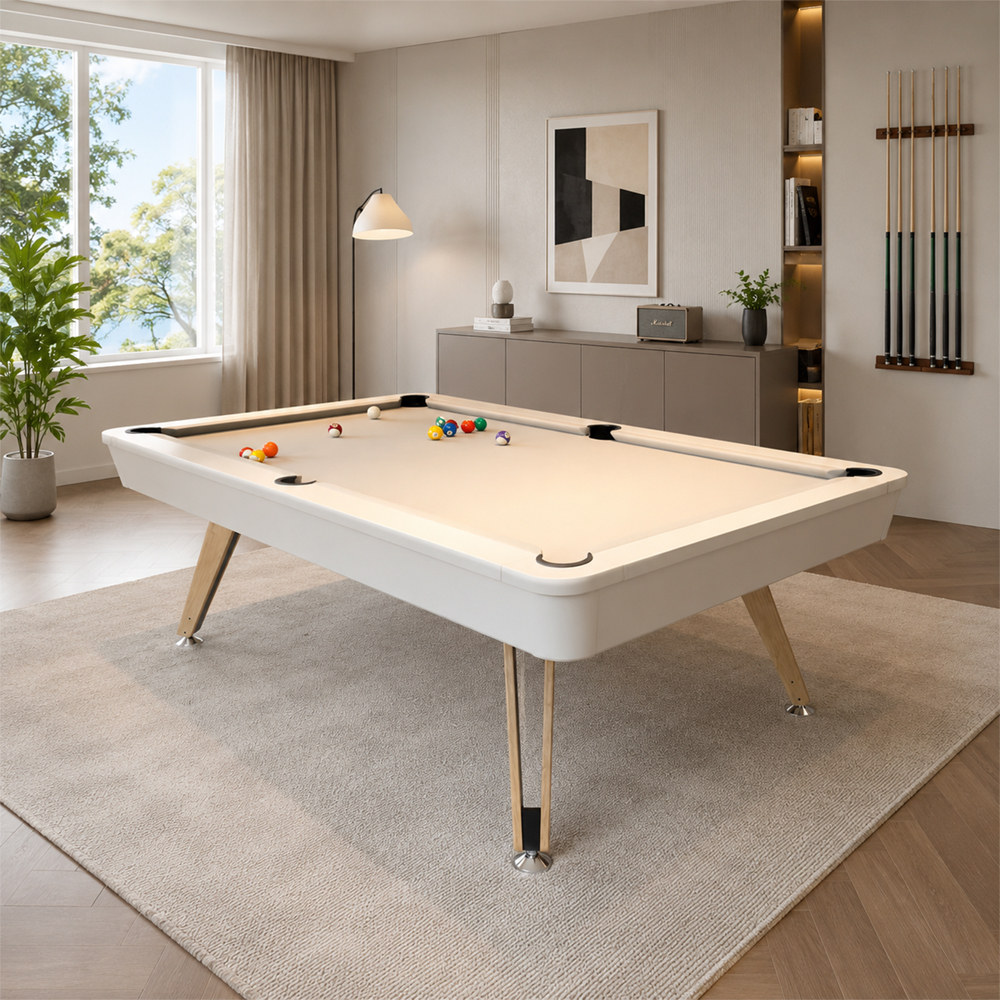 Billiard Pool Table with Velvet Tablecloth, Full Accessories, 7ft