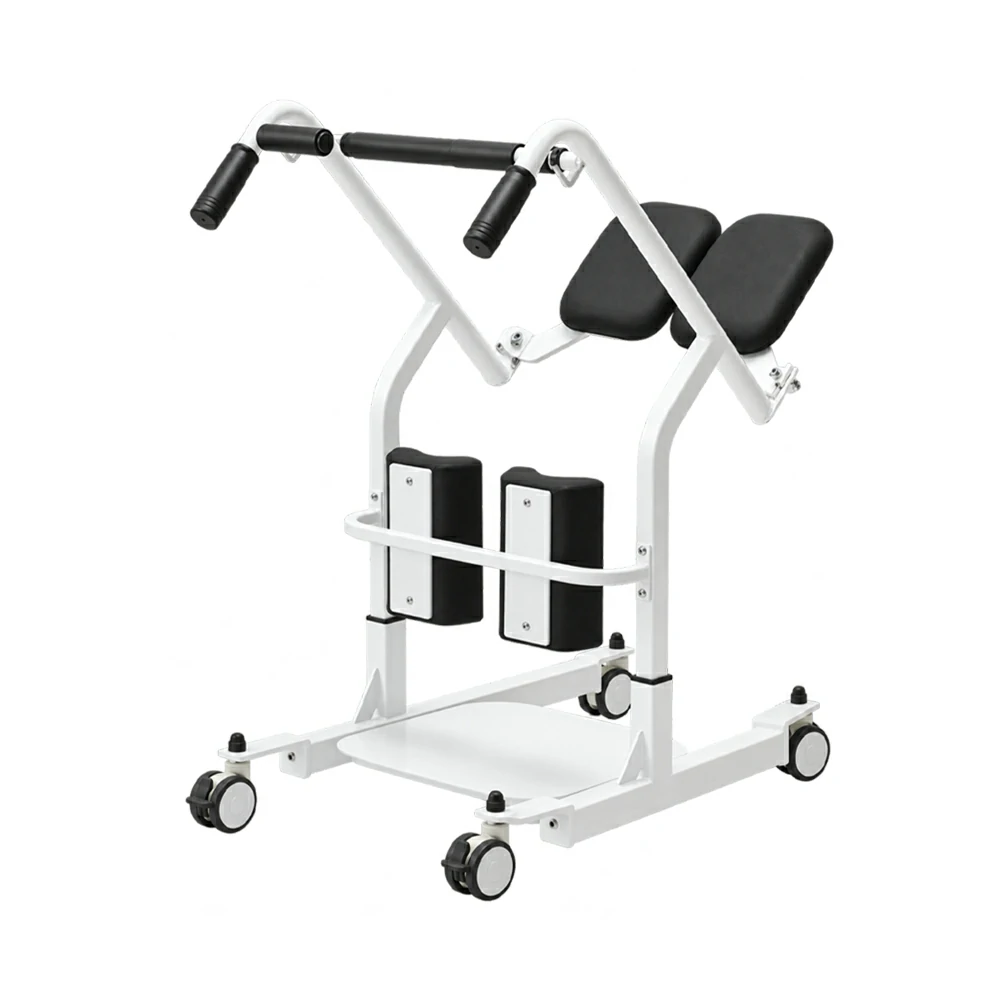Eeeza HD006 Transfer Stand-up Wheelchair, Steel, 135kg Capacity, White