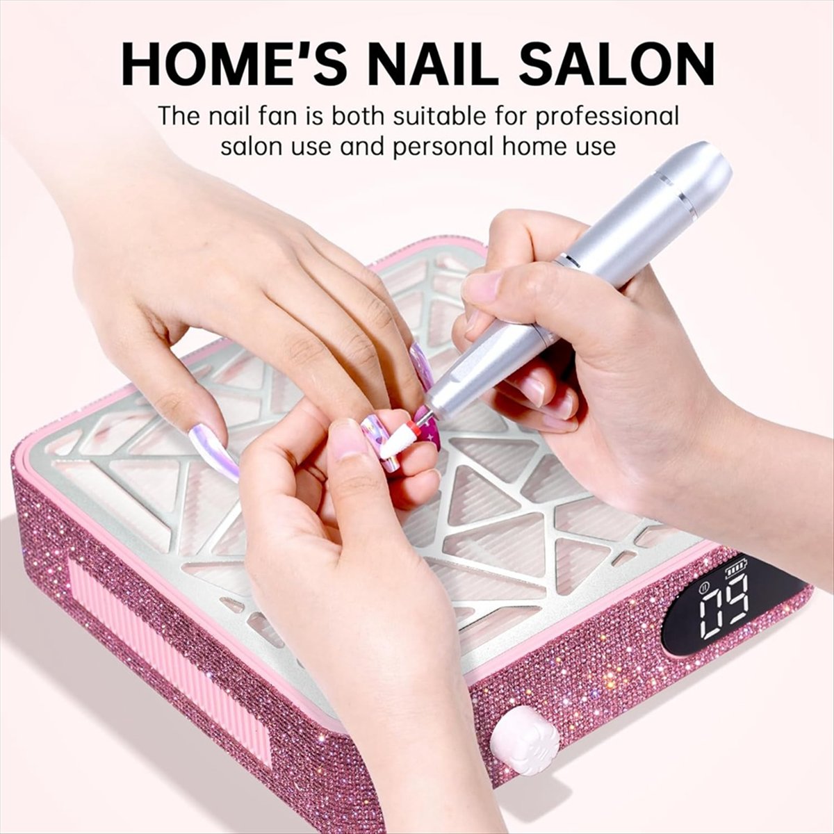 Professional Brushless Nail Dust Collector: 48W Efficient Suction